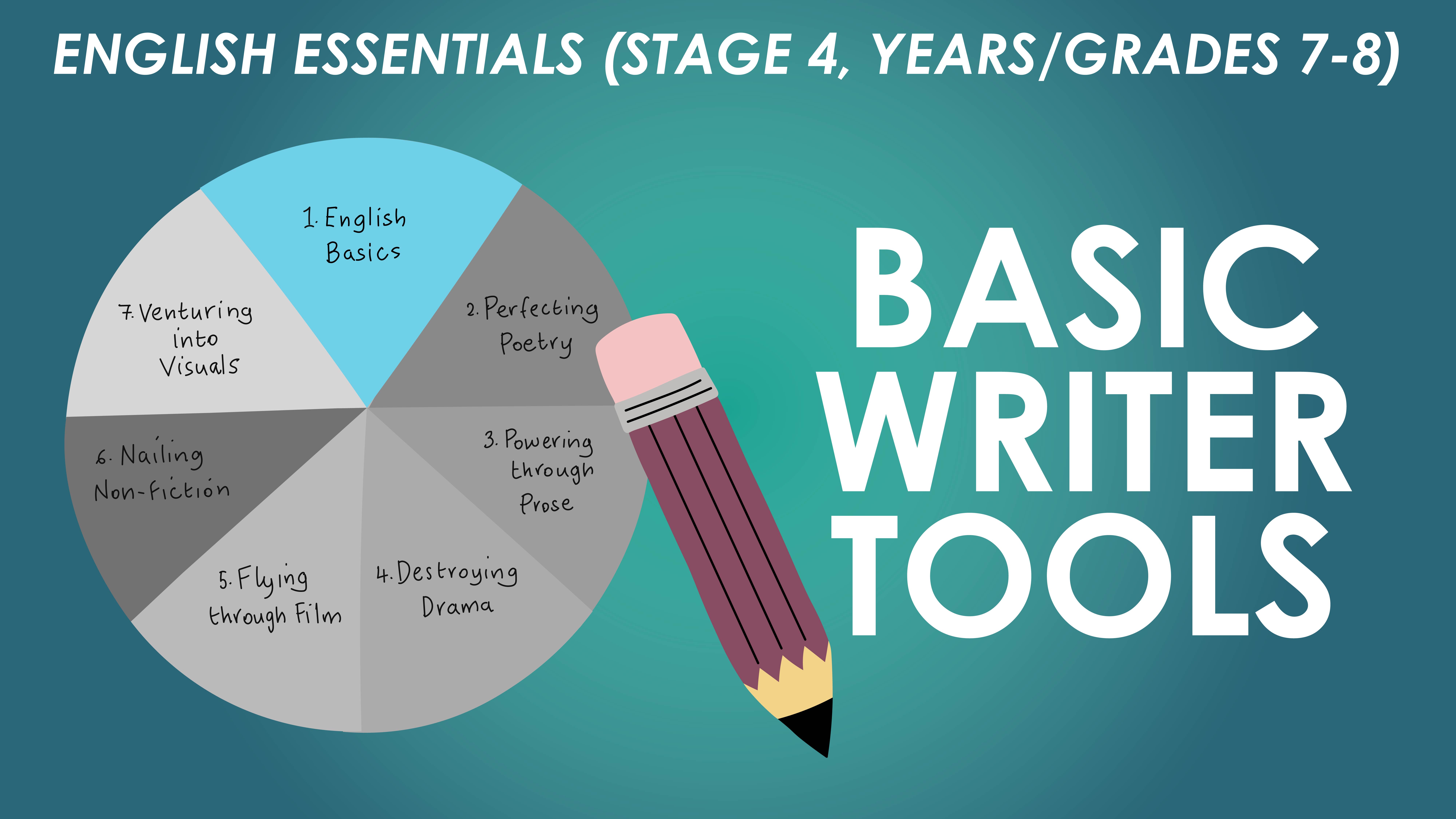 English Essentials - English Basics – Basic Writer Tools (Stage 4, Years/Grades 7-8)