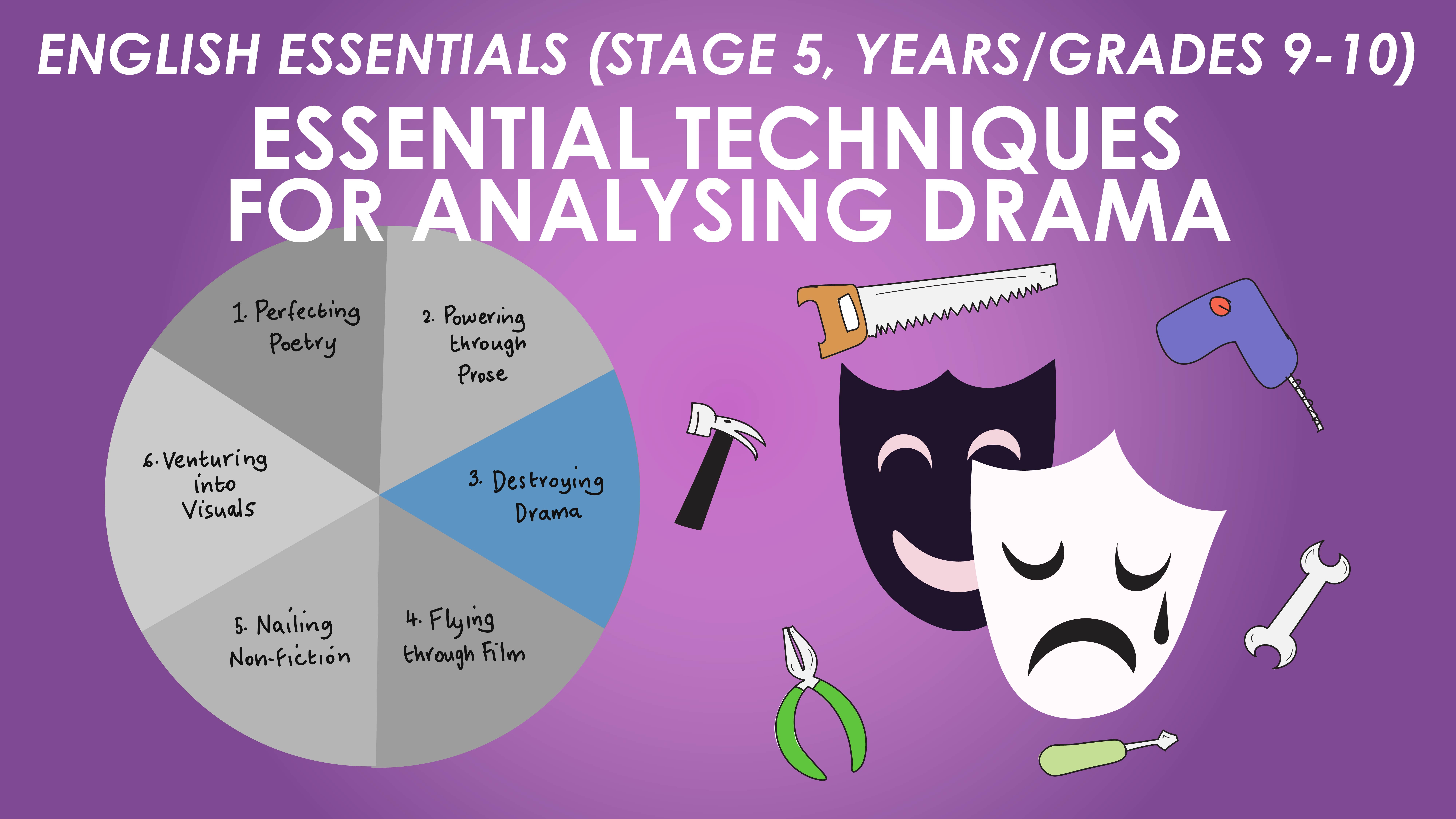 English Essentials - Destroying Drama - Essential Techniques for Analysing Drama (Stage 5, Years/Grades 9-10)