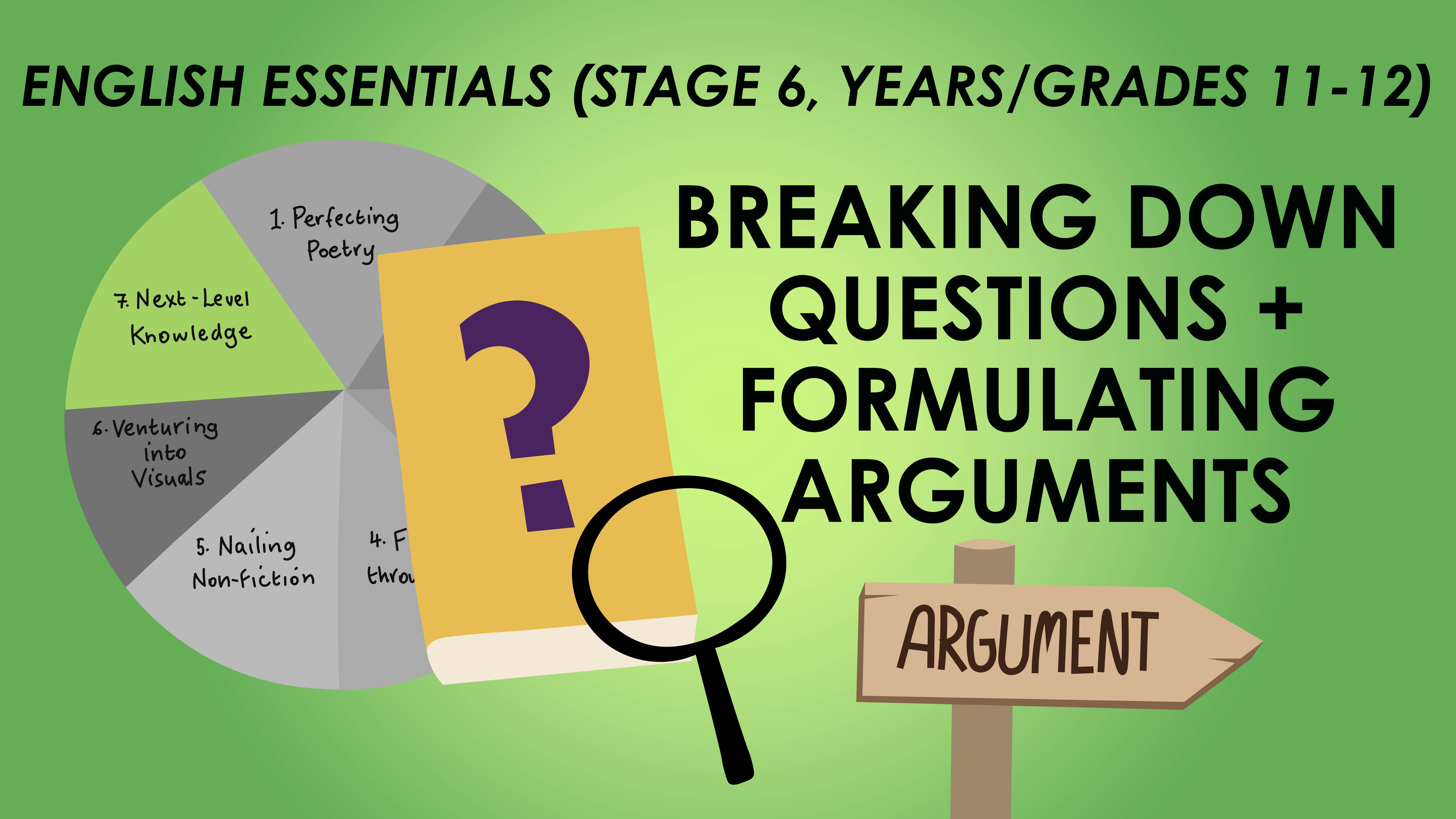English Essentials - Next Level Knowledge - Breaking Down Questions and Formulating Arguments (Stage 6, Years/Grades 11-12)