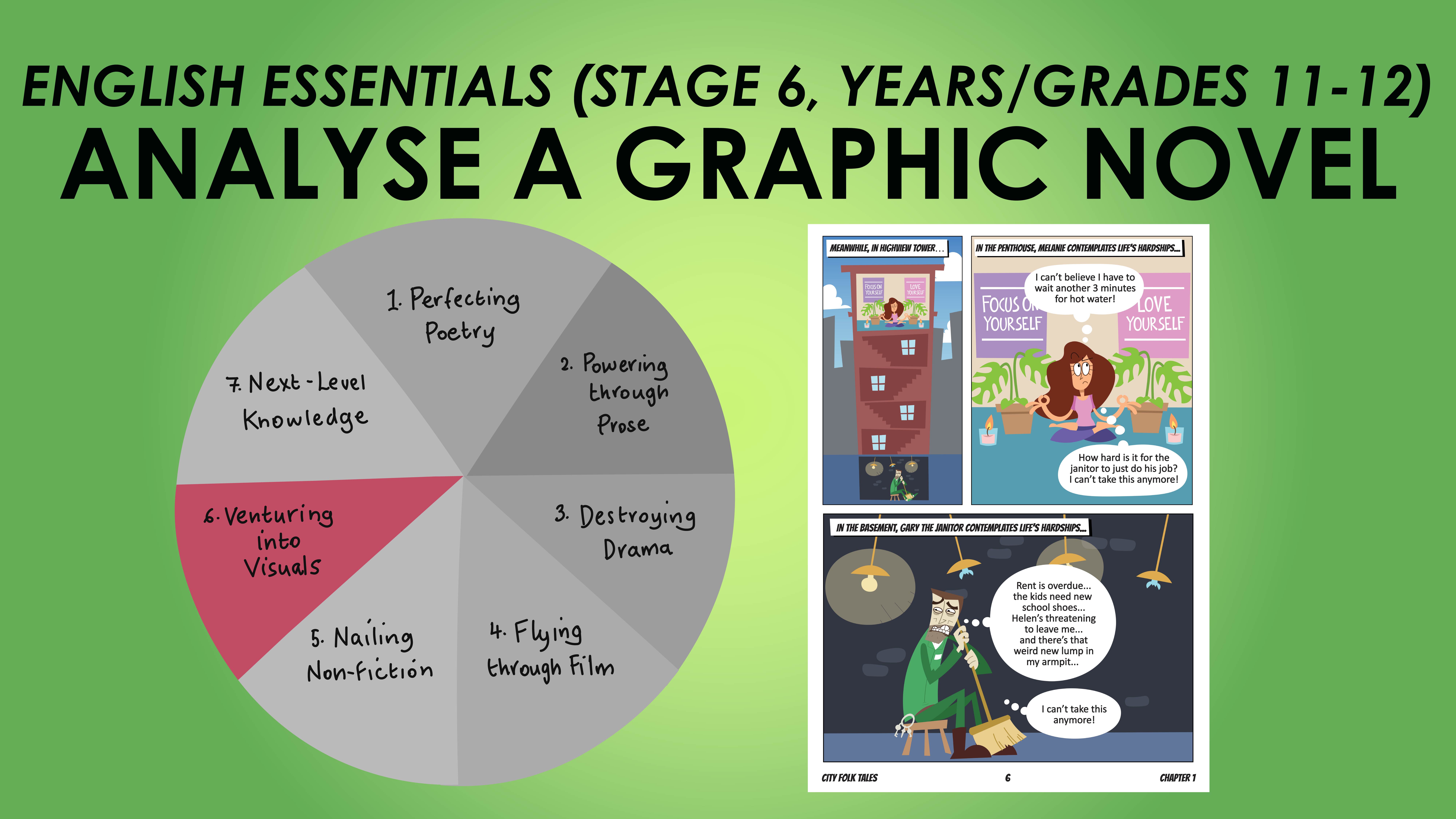 English Essentials - Venturing into Visuals - Analyse a Graphic Novel (Stage 6, Years/Grades 11-12) 