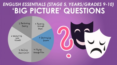 English Essentials - Destroying Drama - 'Big Picture' Questions in Drama (Stage 5, Years/Grades 9-10)